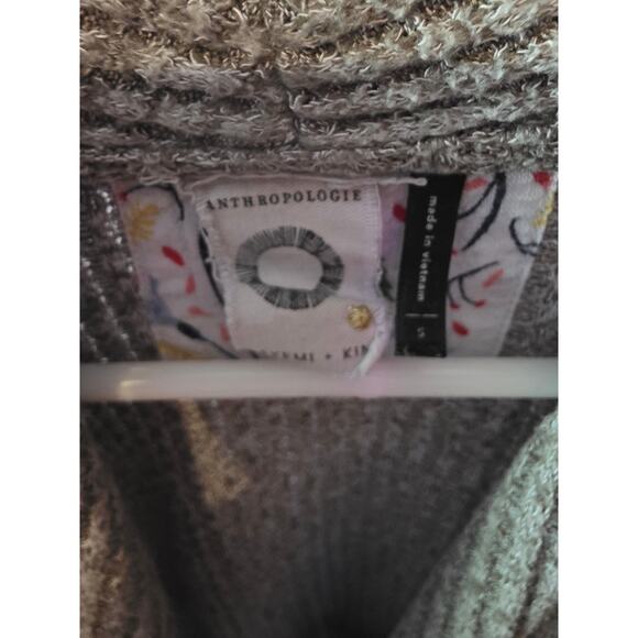 Anthropologie Akemi + Kim Long V Neck Sweater S Womens Green Long Sleeve Fall - Picture 3 of 5